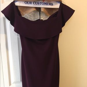 Calvin Klein off the shoulder sheath dress